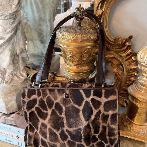 Faux giraffe print “fur” vintage Kate Spade bag - Picture 3 of 5